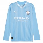 Günstige Fußballtrikots Manchester City Champions of Europe Heimtrikot 2023-24 Langarm